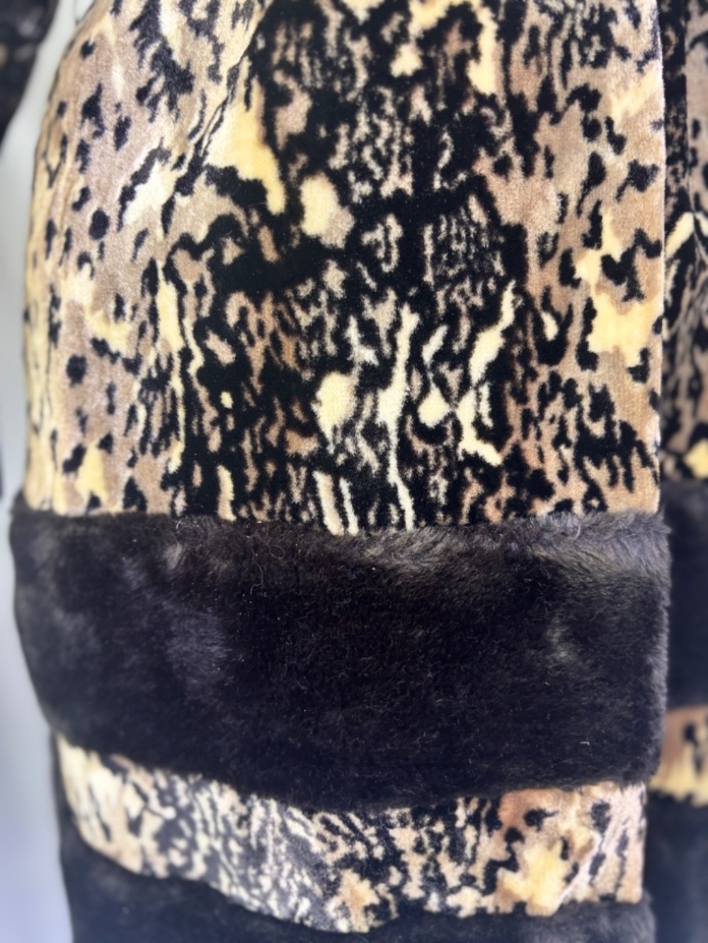 Vintage 1960s Leopard Animal Print Faux Fur Mod Glam Statement Jacket Coat  M - Picture 8 of 9